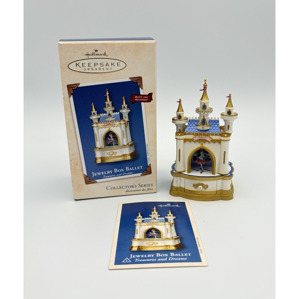 Hallmark Jewelry Box Ballet Keepsake Ornament 2002 Castle Ballerina Vintage